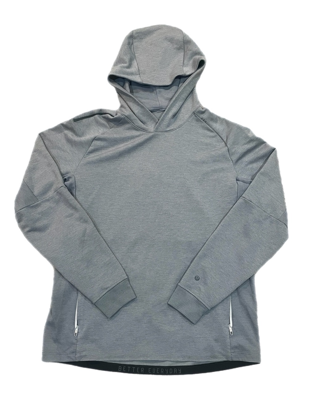 Men’s Lululemon Textured Tech Hoodie Sweatshirt Performance Stretch Gray Large